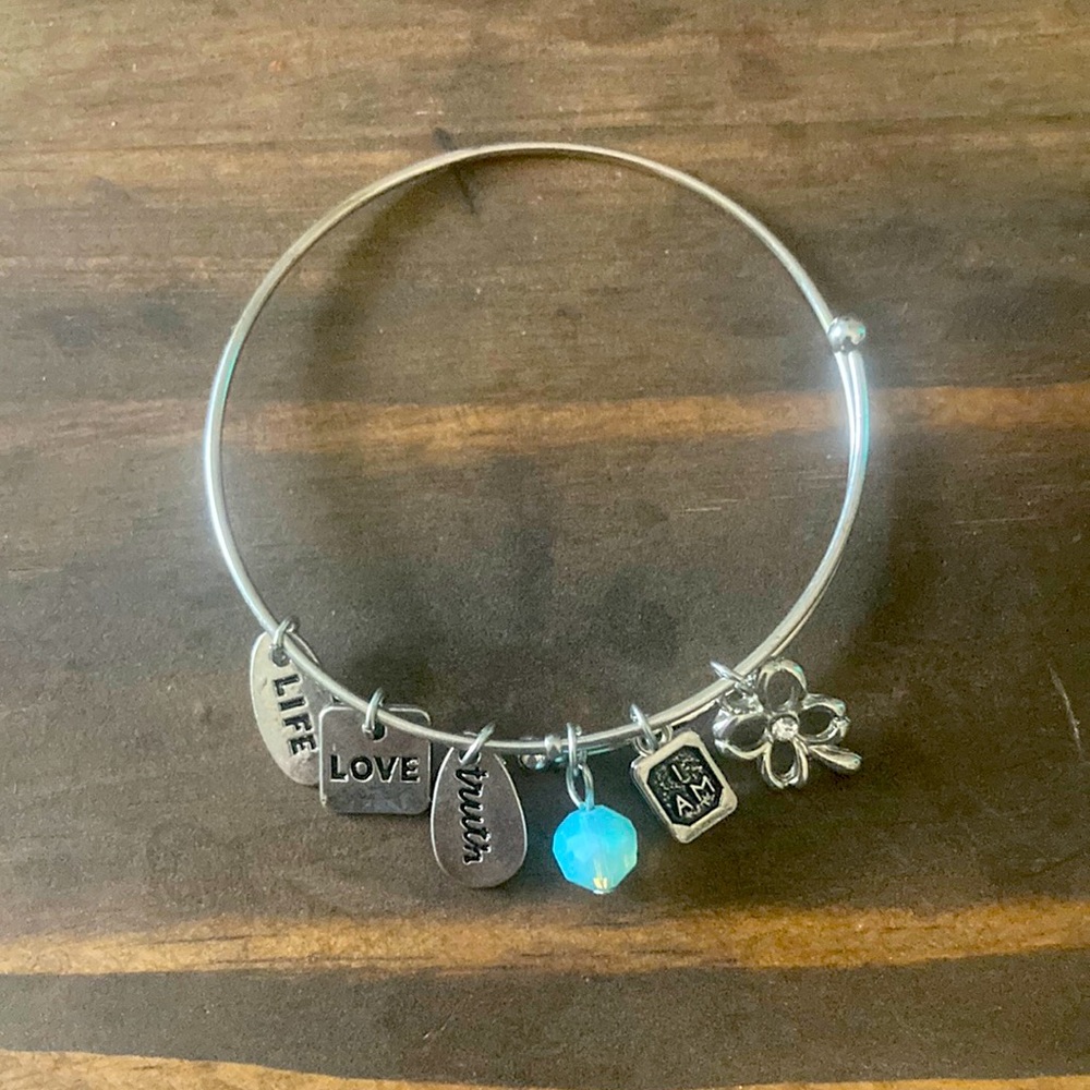 Silver charm bracelet